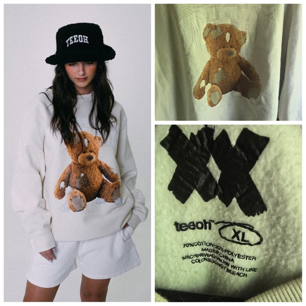 TIXXO TEEOH 2022 Teddy Bear Sweatshirt Size XL